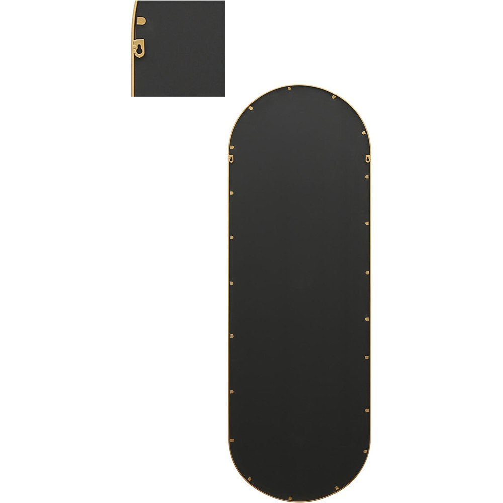 The Vultus Gold Double Arched Metal Leaner Wall Mirror 180 x 60cm Image 4