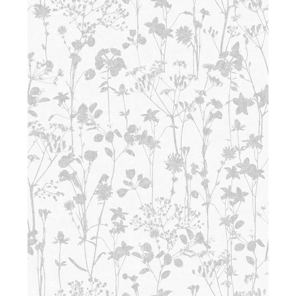 Wilko Wallpaper Country Sprigs Silver Image 1