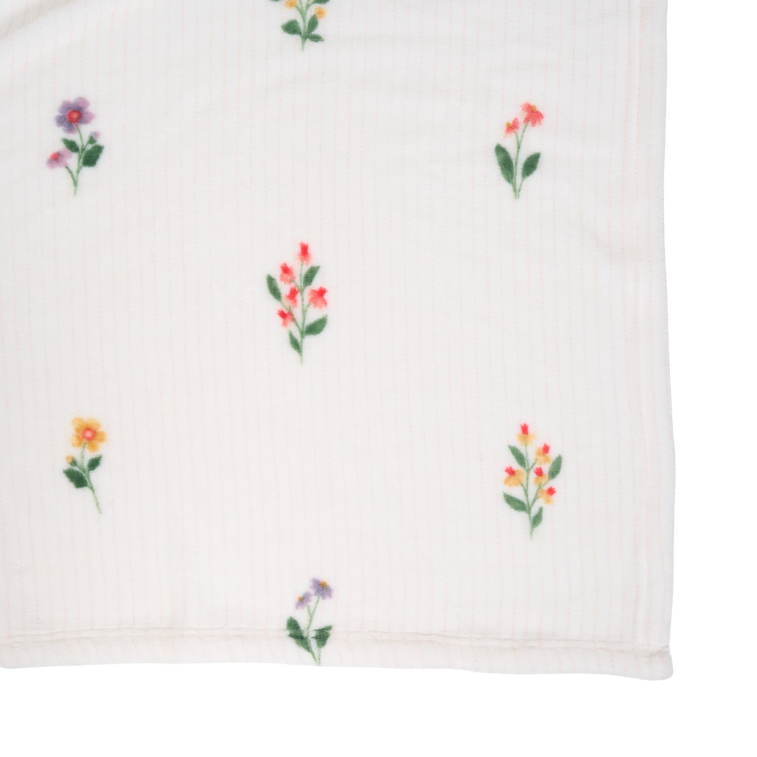 Posie Printed Fleece Throw White Image 5