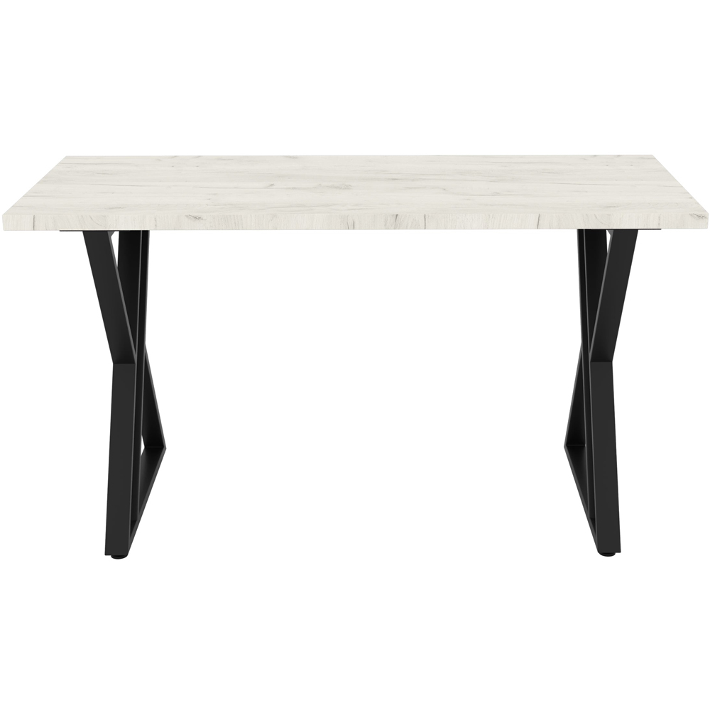 Shefa New York 6 Seater Dining Table White Craft Oak Image 2