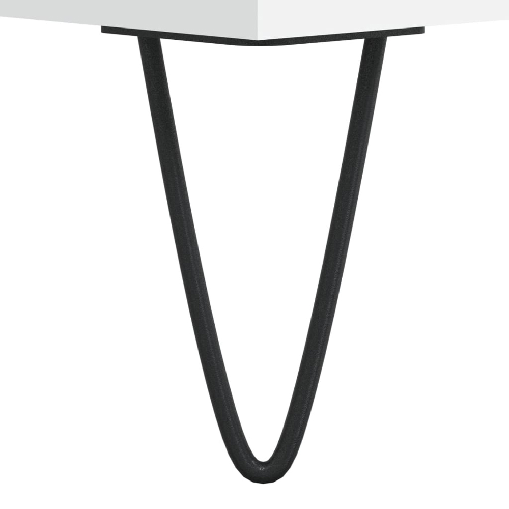 vidaXL 2 Door White Slim Glass Highboard Image 9