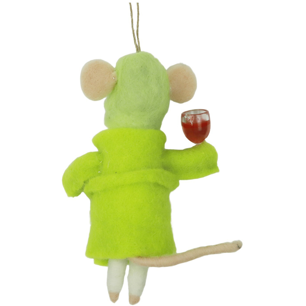 Wool Spa Mouse Hanging Decoration Green Image 6