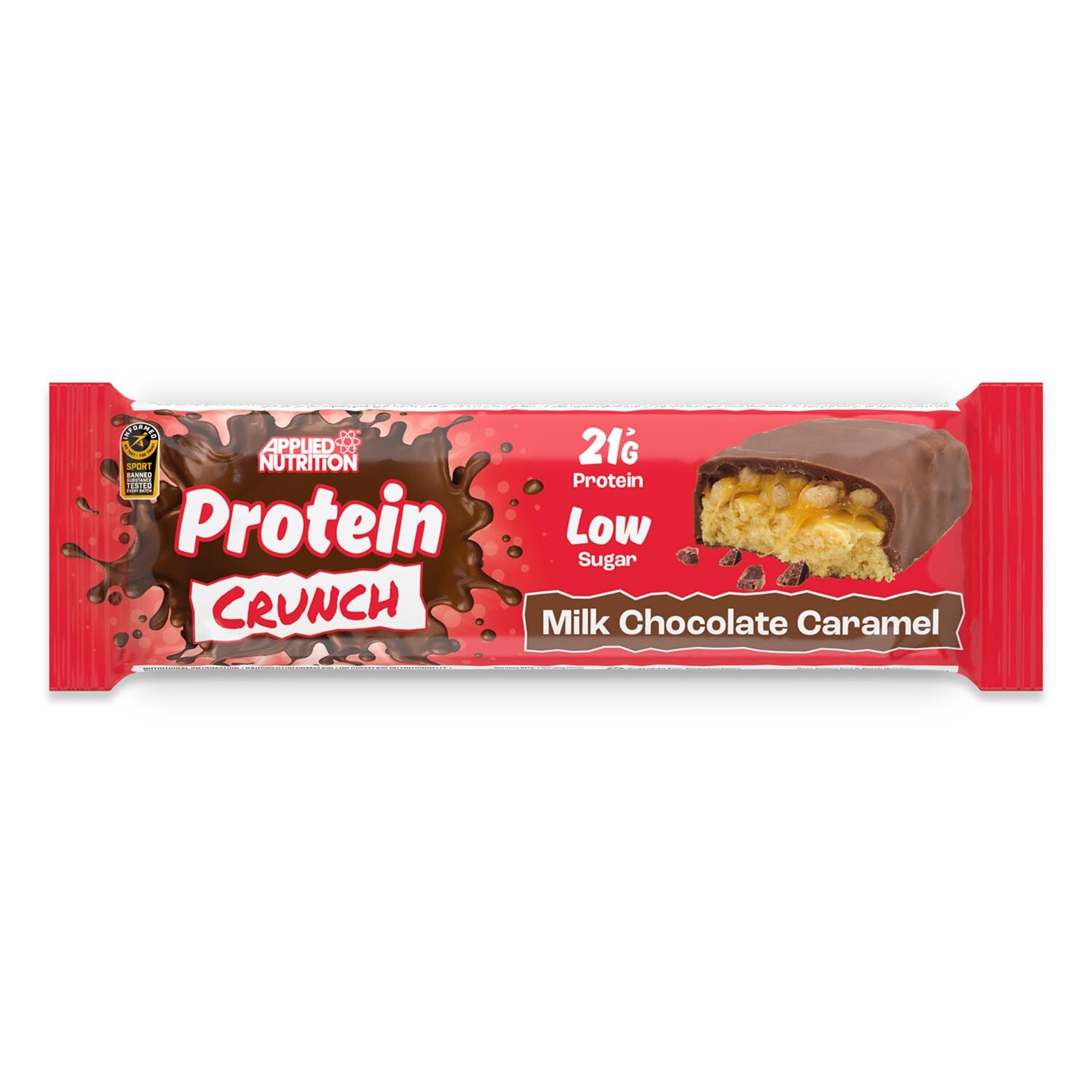 Protein Crunch Milk Chocolate Caramel Bar - Red Image 1