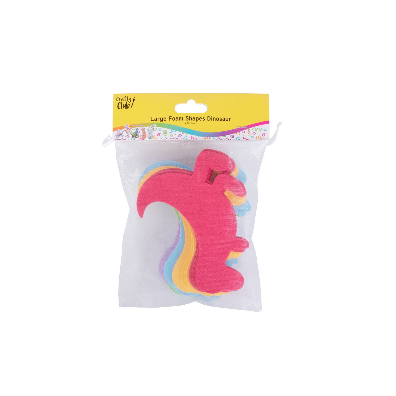 Dinosaur or Car Large Foam Shapes - Multicolour Image 1