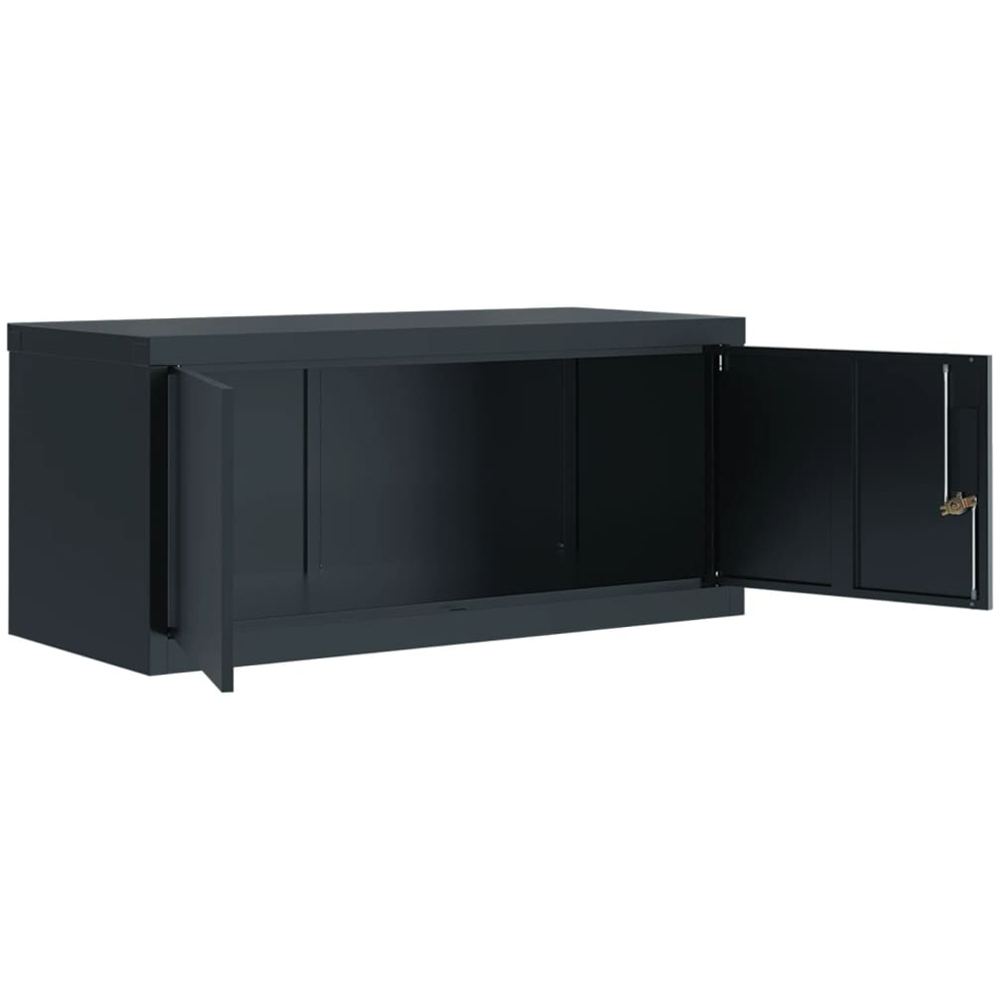 vidaXL 2 Door Anthracite Steel Archive Cabinet Set of 2 Image 5