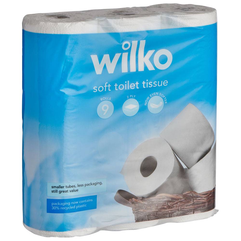 Wilko Soft Toilet Tissue 9 Rolls 2 Ply     Image 2