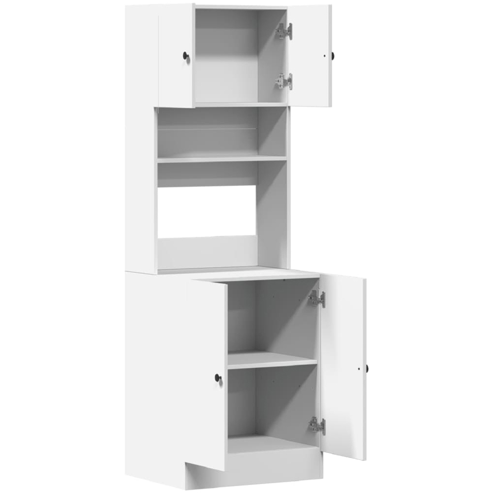 vidaXL 4 Door Single Shelf White Kitchen Cabinet Image 5