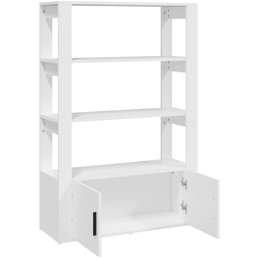 vidaXL 2 Door 3 Shelf White Sideboard Image 5
