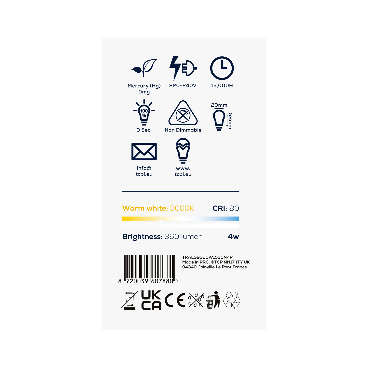 TCP G9 360L LED Bulb Warm White 4 Image 4