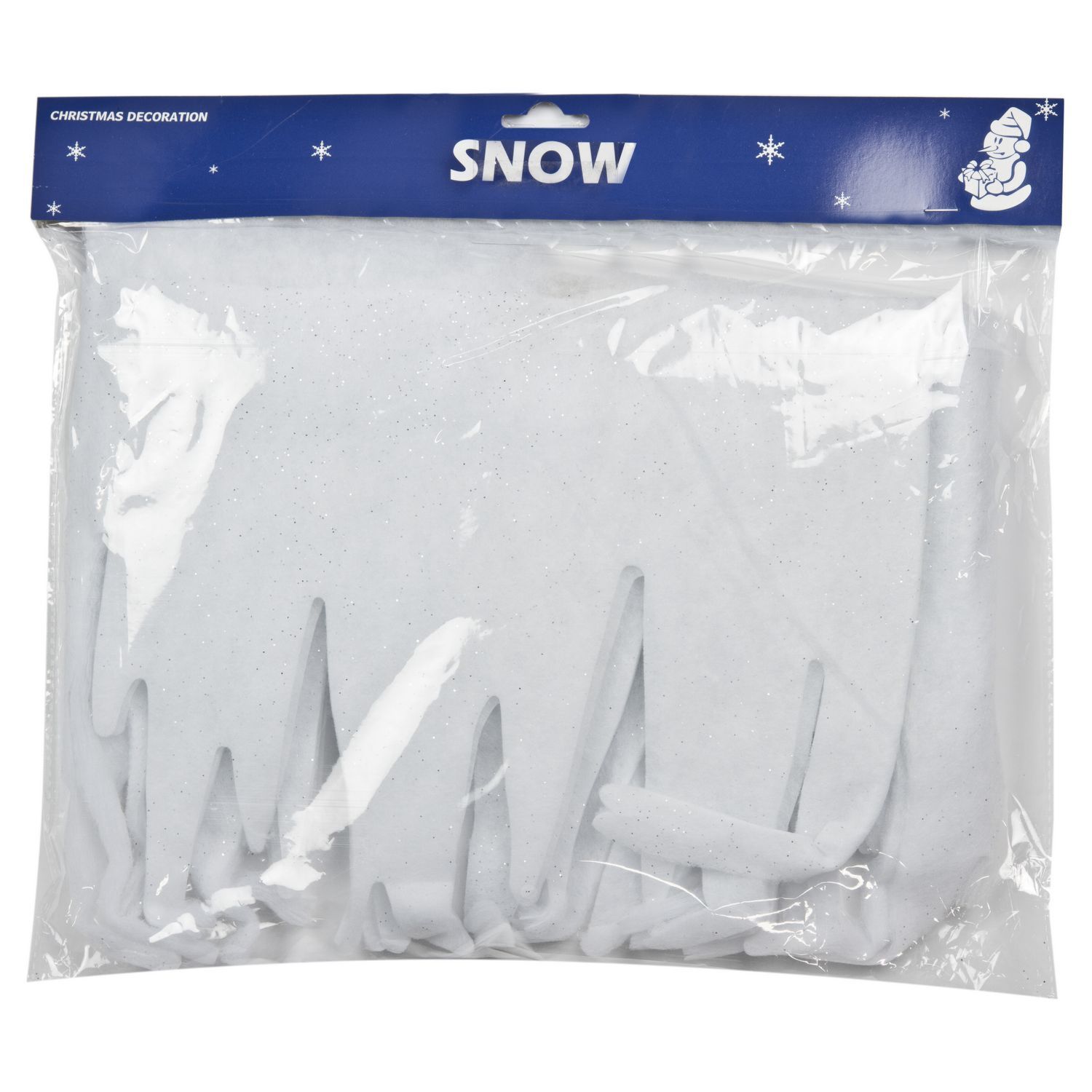 White Snow Icicle Fringe Christmas Decoration 2.4m Image 2