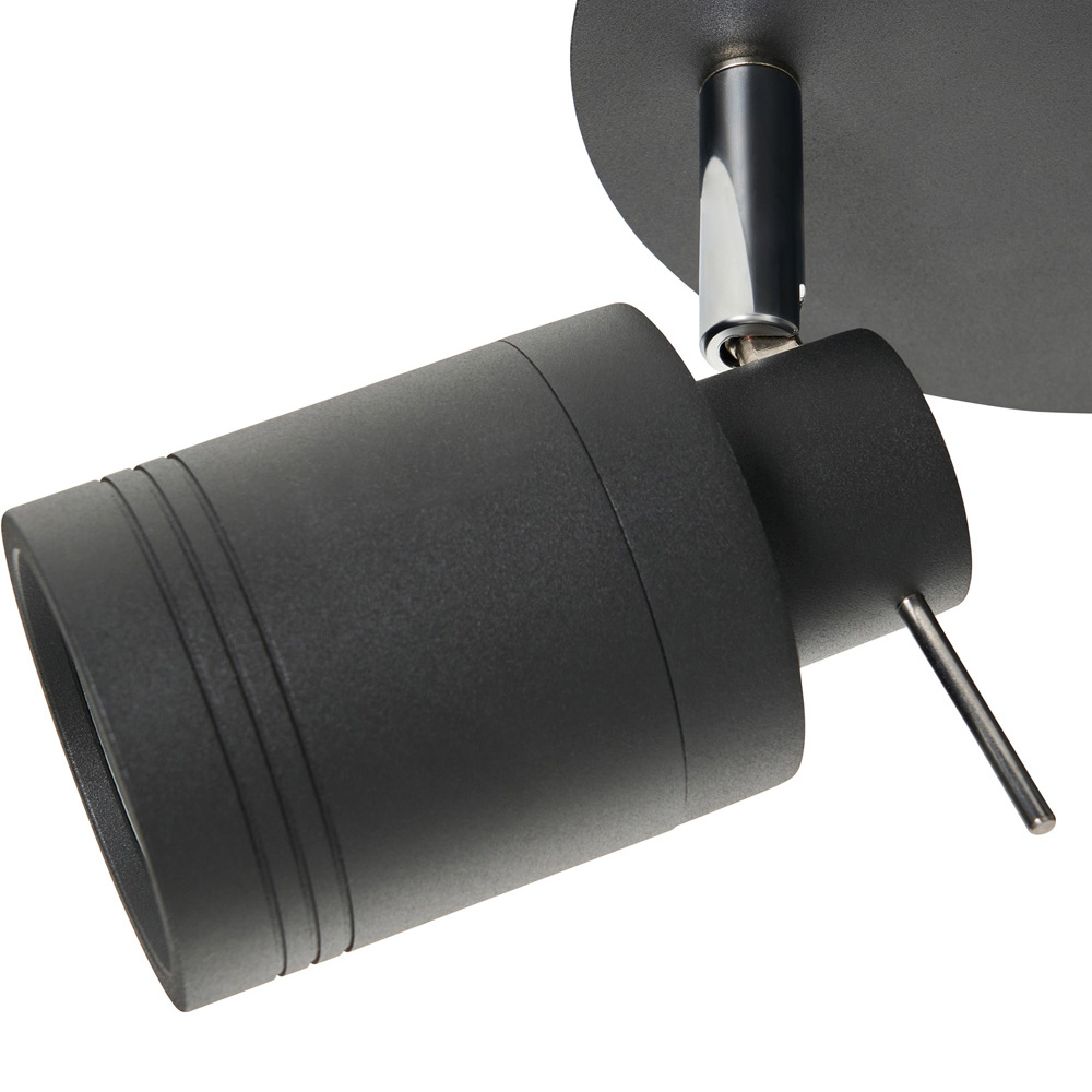 Spa Ramona Black 3 Spot IP44 Light Plate Image 4