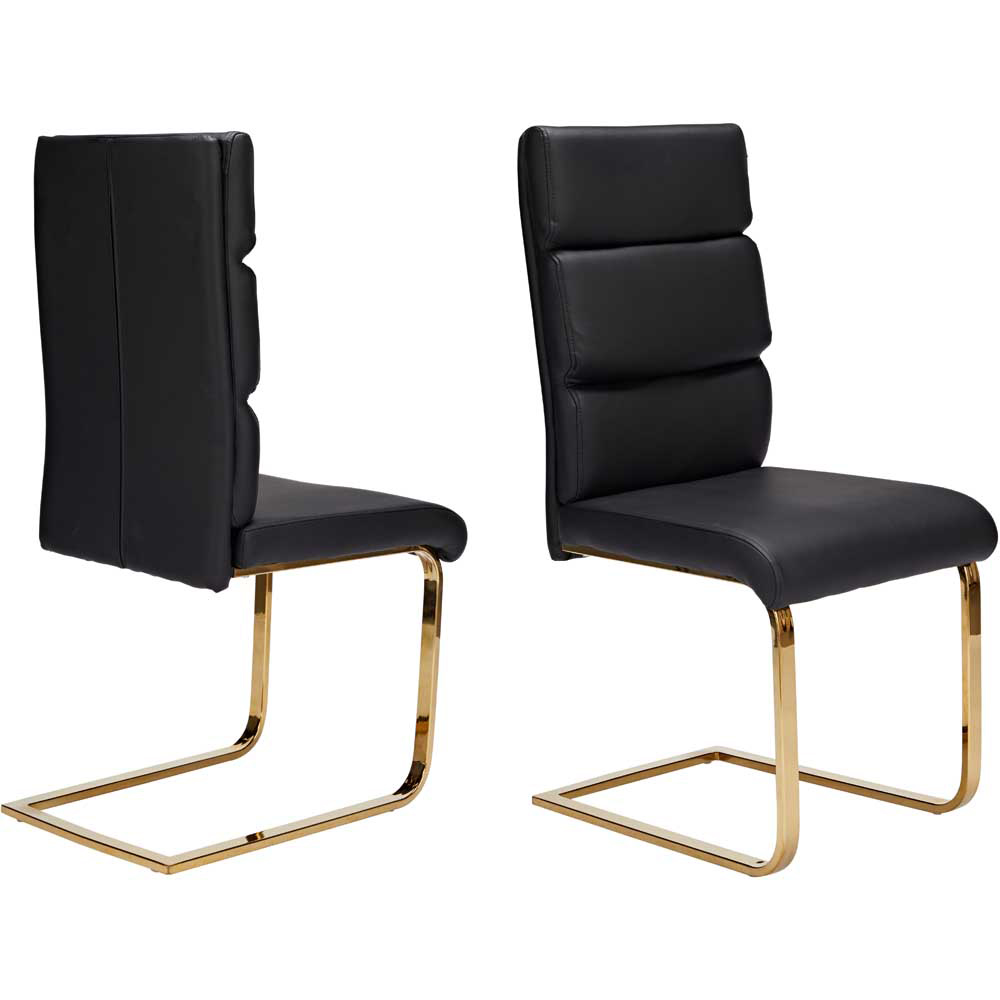 Antibes Set of 2 Black Dining Chair Image 2