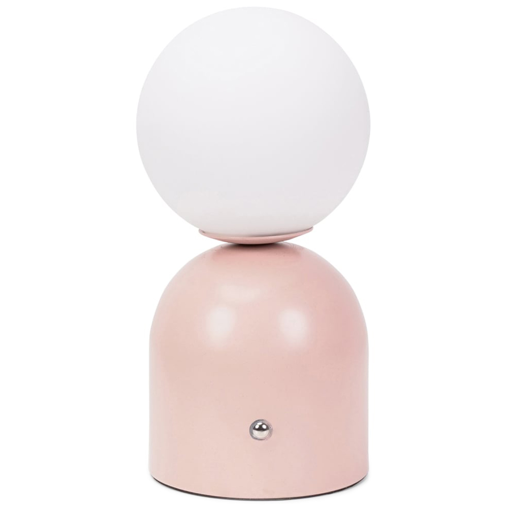 ValueLights Marlow Pink Rechargeable LED Portable Table Lamp Image 1