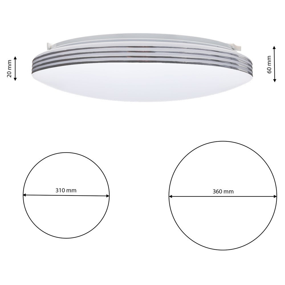 Milagro Siena White LED Ceiling Lamp 230V Image 7