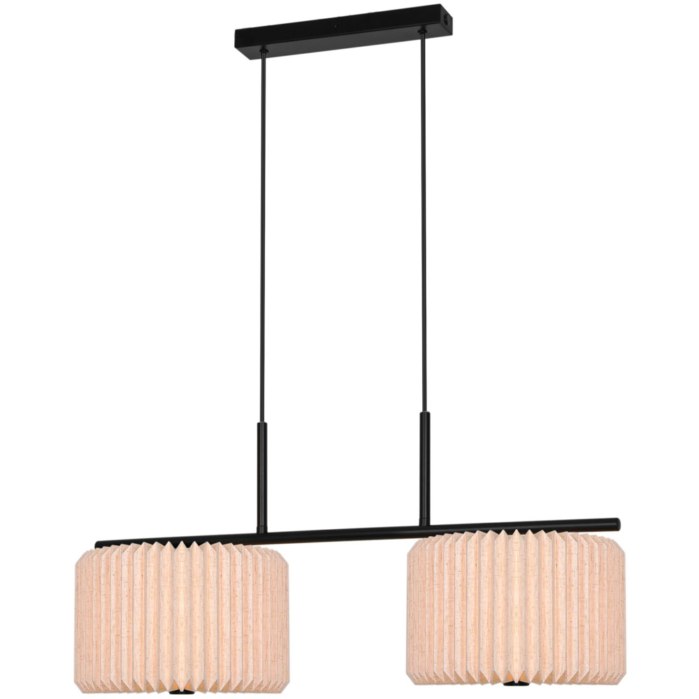Nordlux Vivienne Dual Black Pleated Pendant Light Image 1