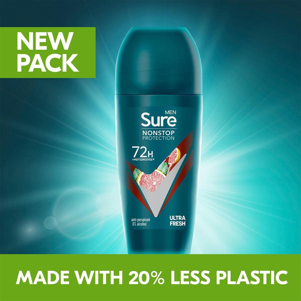 Sure Men 72H Non-Stop Protection Anti-Perspirant Ultra Fresh Deodorant Stick 50ml 24 Pack Image 6