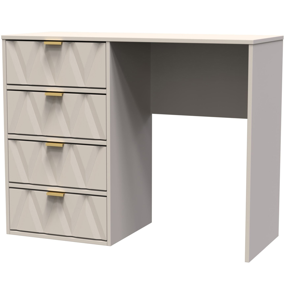 Crowndale Diamond Ready Assembled 4 Drawer Vanity Desk Matt Kashmir Image 4