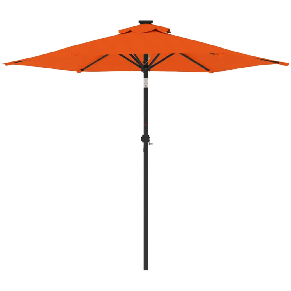 vidaXL Orange Garden Parasol with Steel Pole 2.25m Image 3