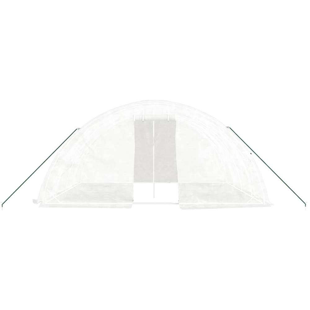vidaXL White Polyethylene Galvanised Steel Frame 16 x 13.1ft Greenhouse Image 3