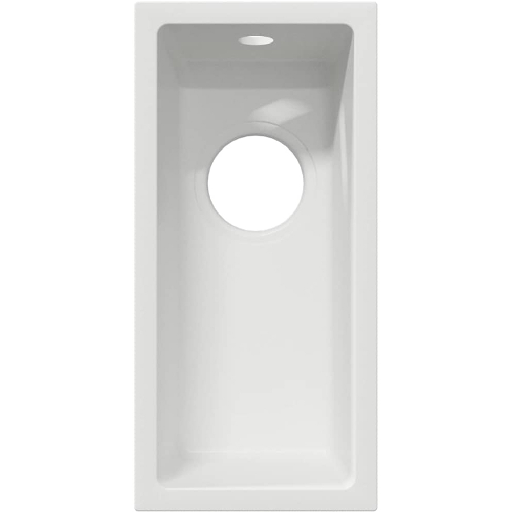vidaXL White Granite Kitchen Sink 21 x 44 x 14cm Image 5