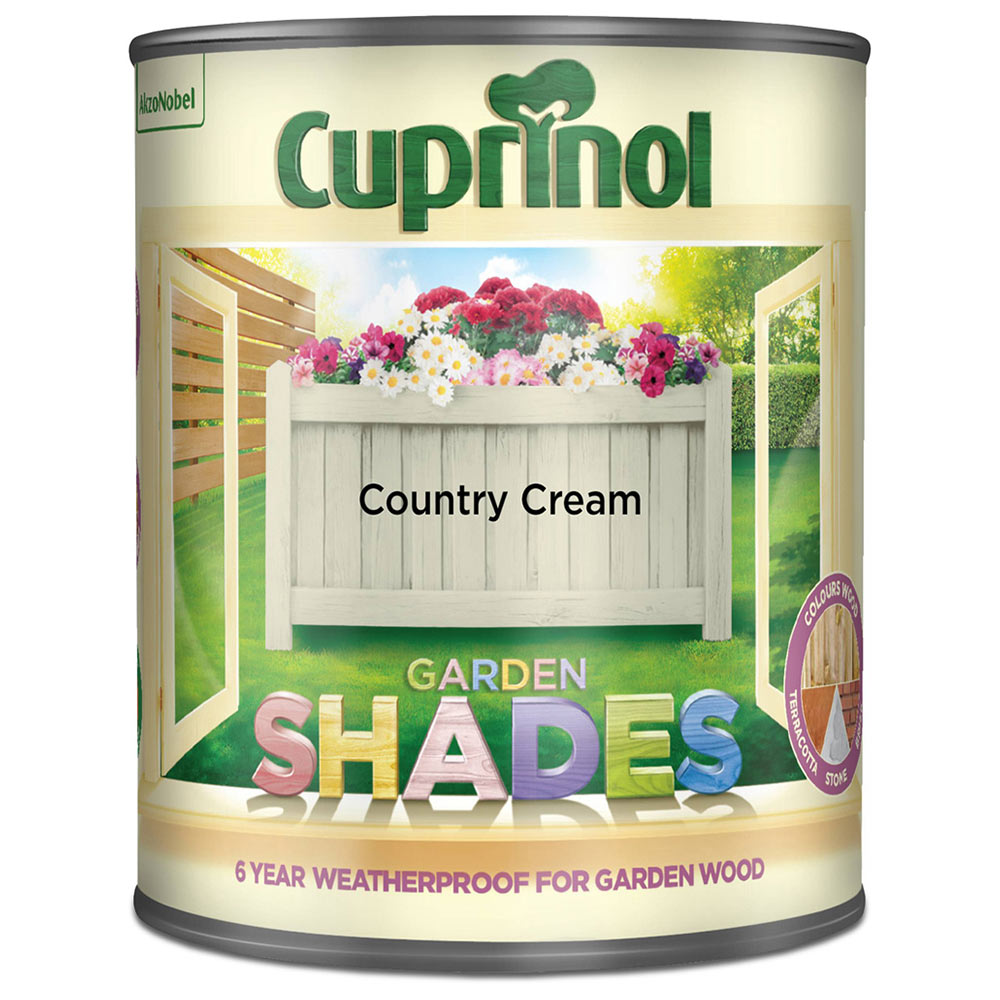 Cuprinol Garden Shades Country Cream Wood Paint 1L Image 3