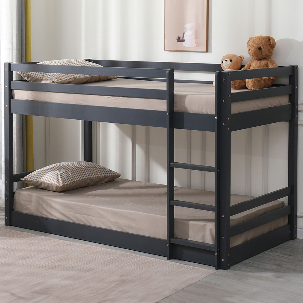 Flair Spark Single Grey Low Bunk Bed Image 1