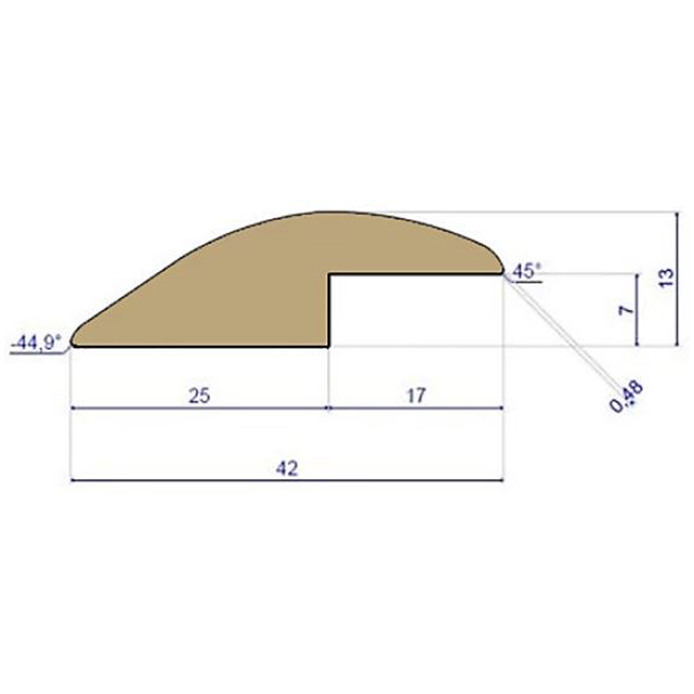 Signature Collection 7mm Unfinished Solid Oak Ramp 90cm Image 3