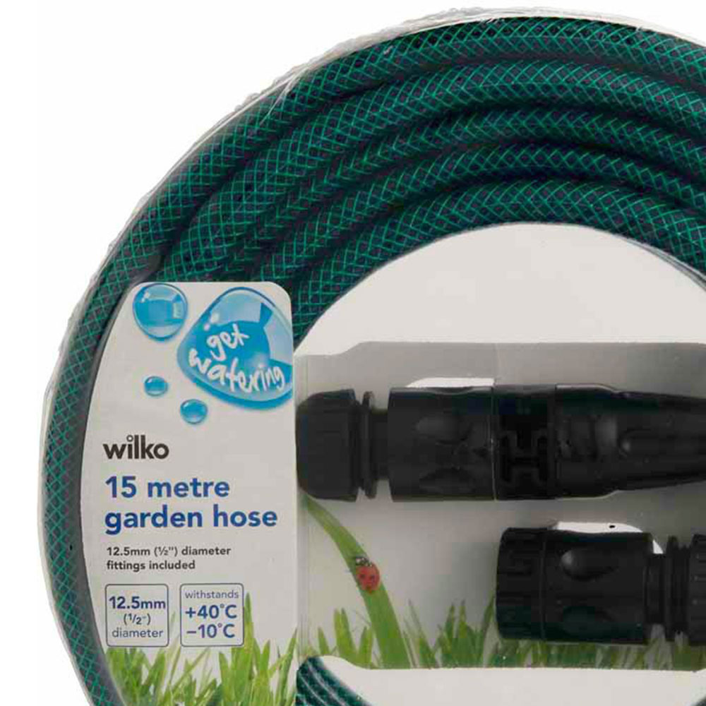 Wilko Garden Hose with Starter Set 15m Image 2