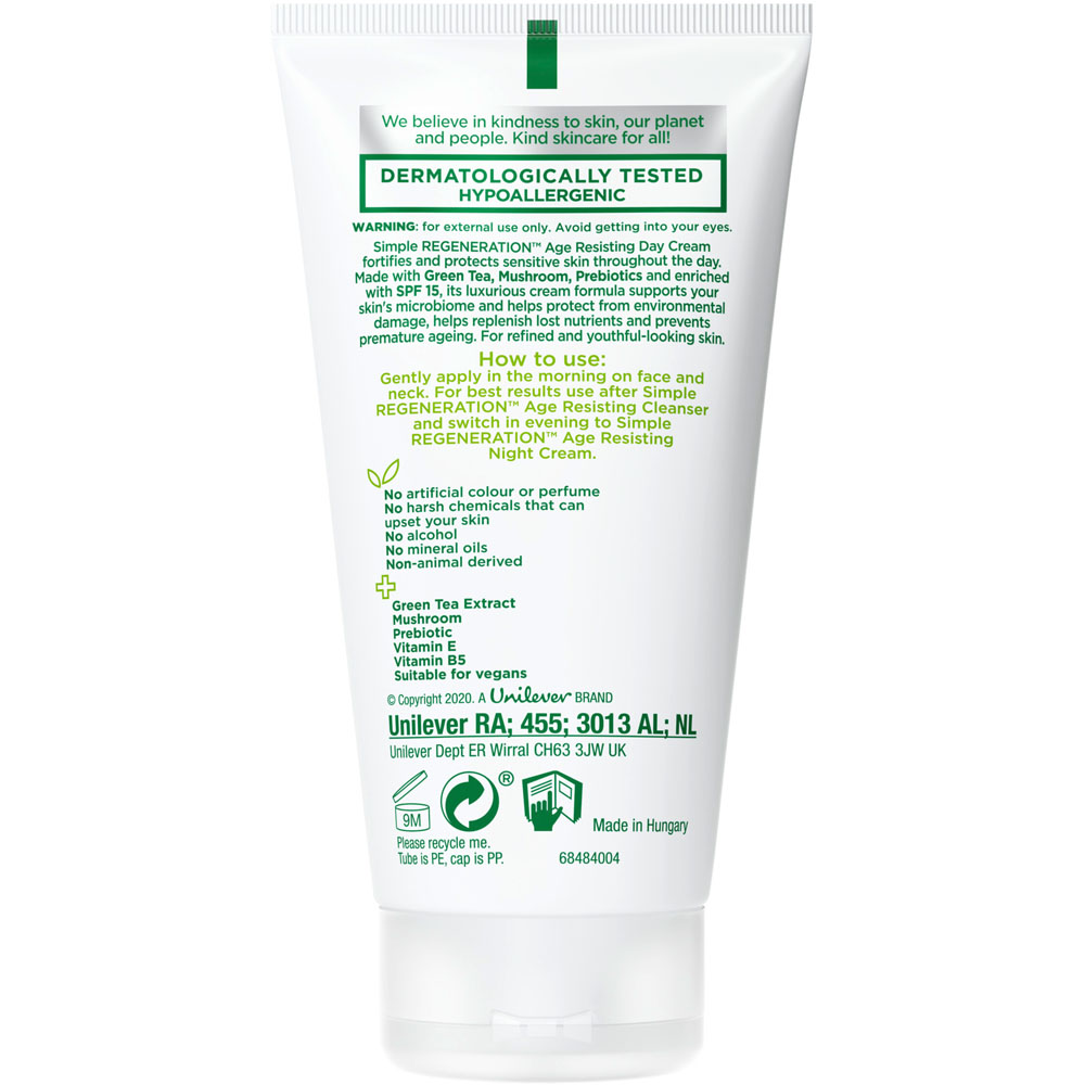 Simple Age Resisting Day Cream 50ml Image 3