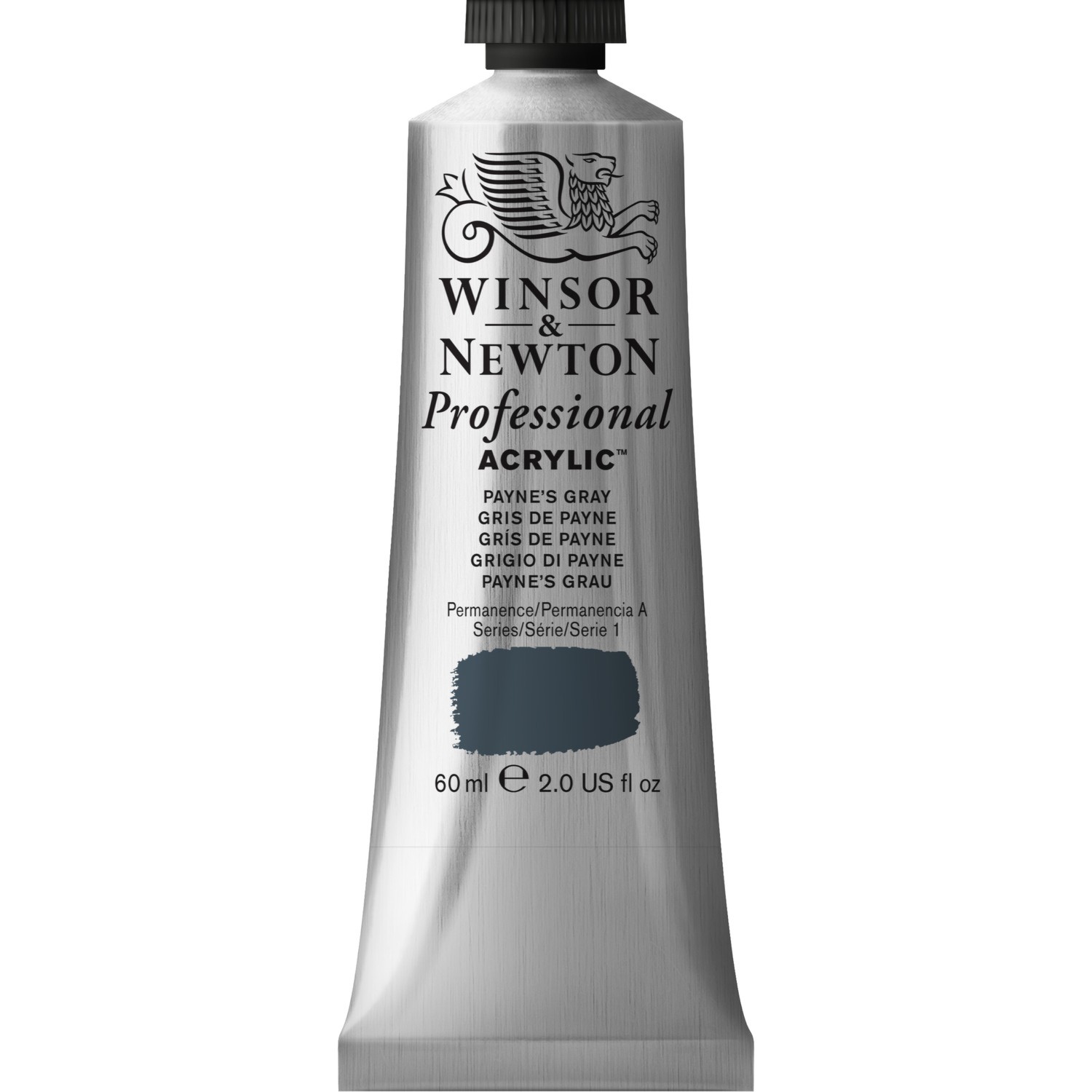 Winsor and Newton 60ml Professional Acrylic Paint - Paynes Grey Image 1