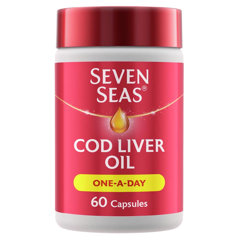 Seven Seas Cod Liver Oil One-A-Day 60 Capsules Image 1