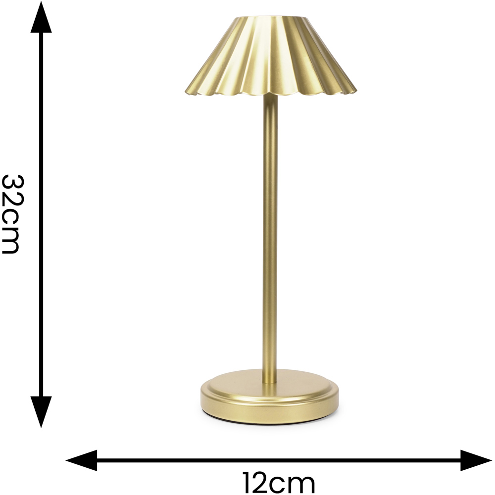 ValueLights Avery Gold Rechargeable LED Portable Table Lamp Image 9