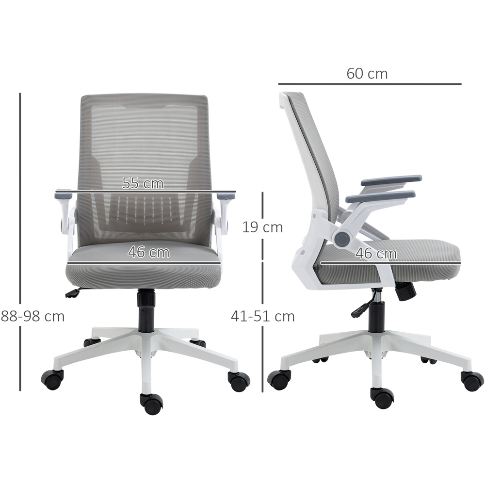 Portland Grey Mesh Swivel Lumbar Support Office Chair Image 7
