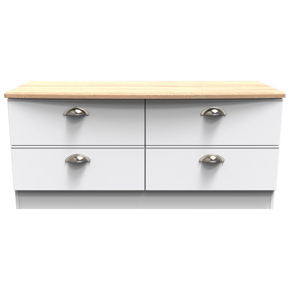 Crowndale Victoria 4 Drawer White Ash and Oak Bedbox Image 2