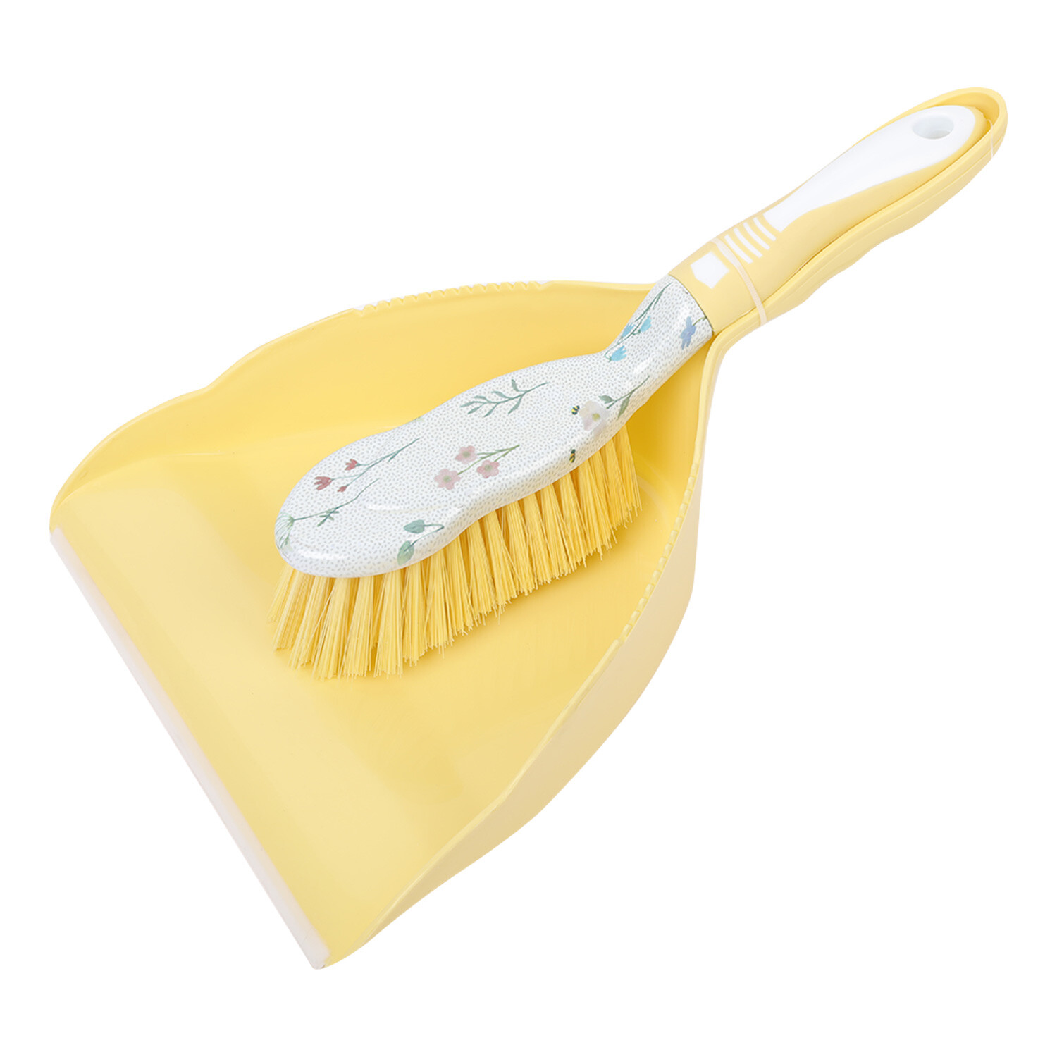 Flower Market Dustpan and Brush - Yellow Image 2