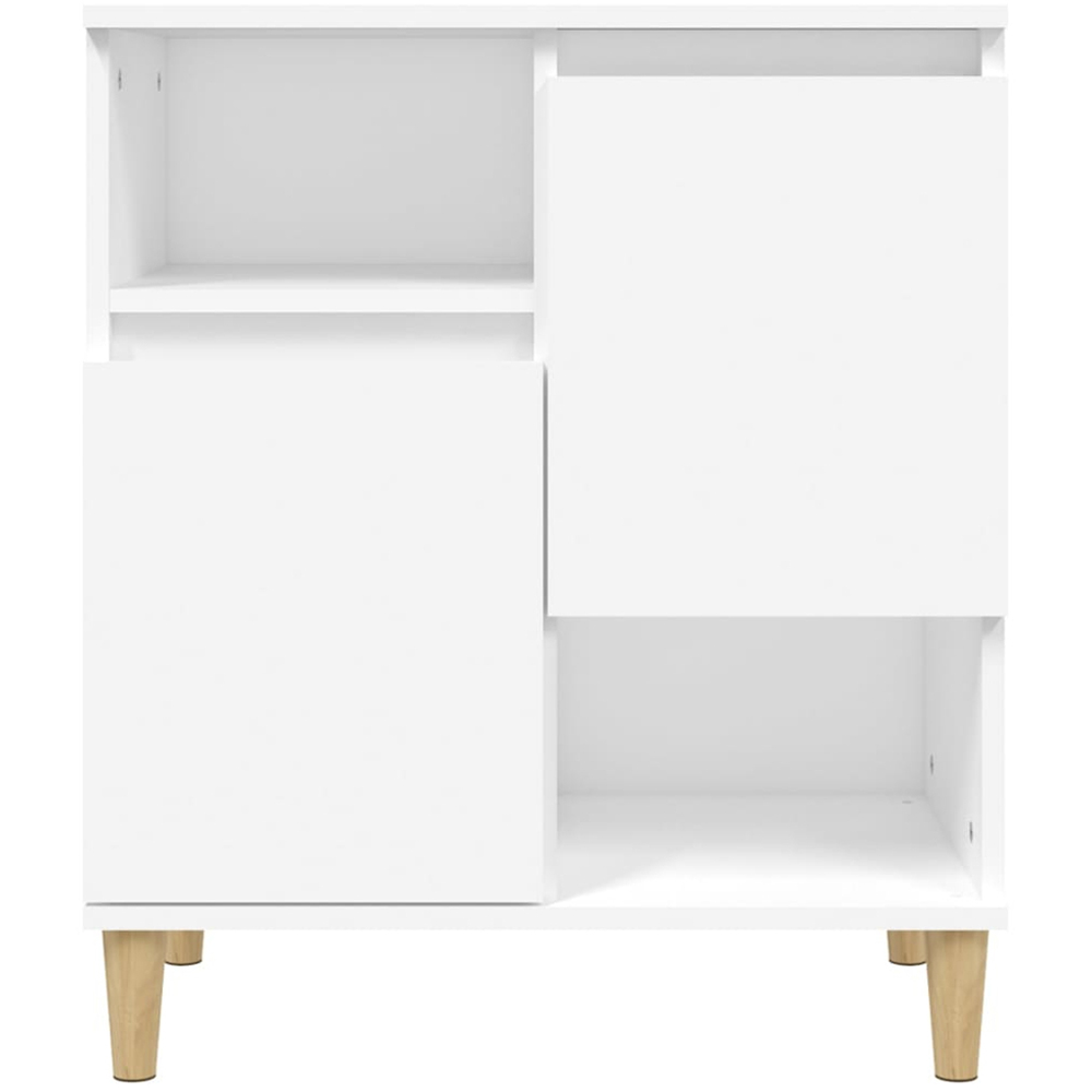 vidaXL 2 Door 2 Shelf White Sideboard Set of 3 Image 5