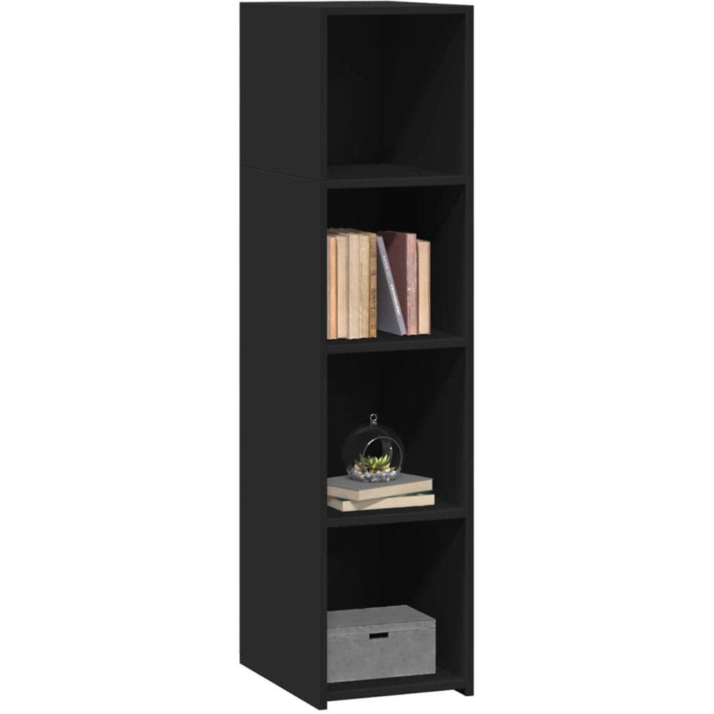 vidaXL 4 Open Shelf Black Highboard Image 3