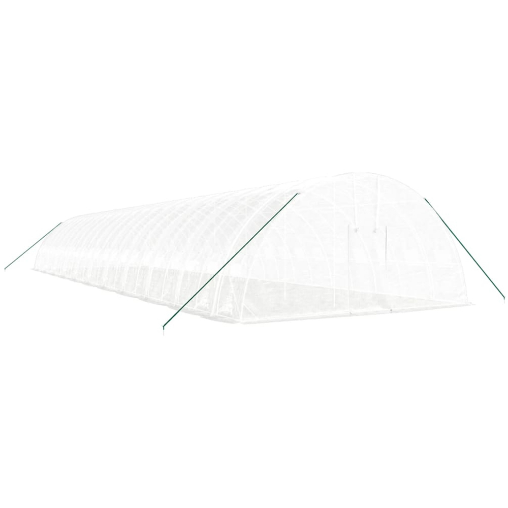 vidaXL White Polyethylene Galvanised Steel Frame 72.1 x 19.6ft Greenhouse Image 3