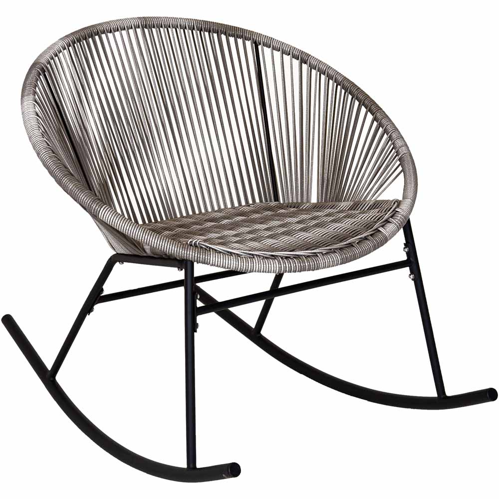 Charles Bentley Grey Zanzibar Rocking Chair Image 2