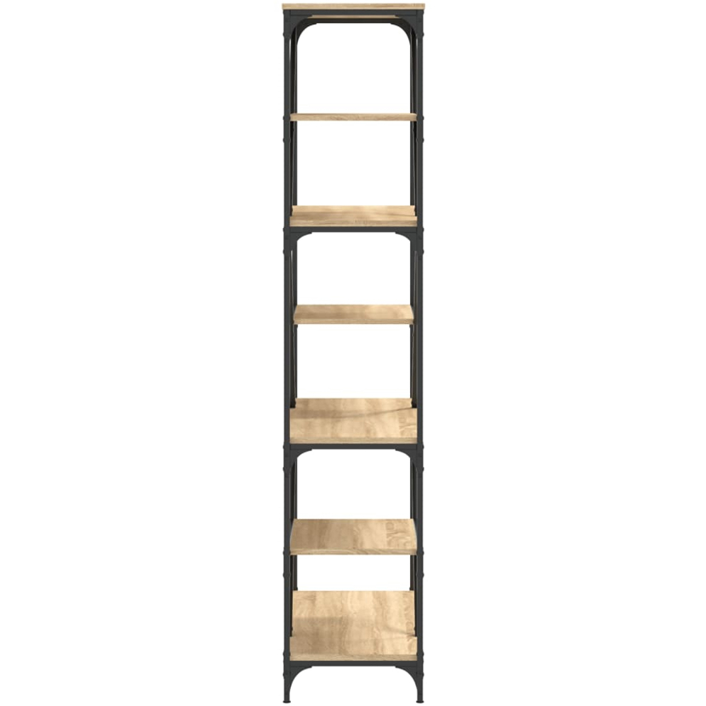 vidaXL 6 Open Shelf Sonoma Oak Bookshelf Image 5