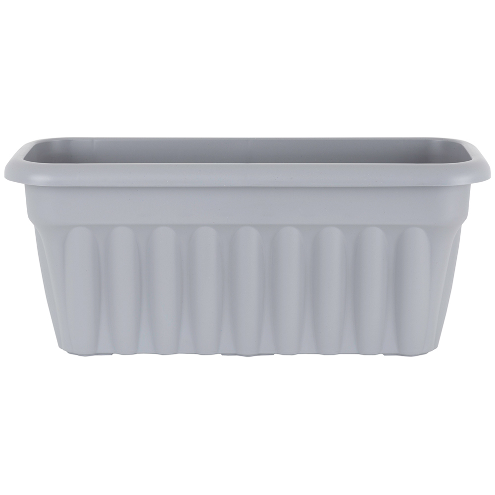 Wham Vista Upcycle Grey Recycled Plastic Rectangular Trough Planter 60cm 2 Pack Image 3