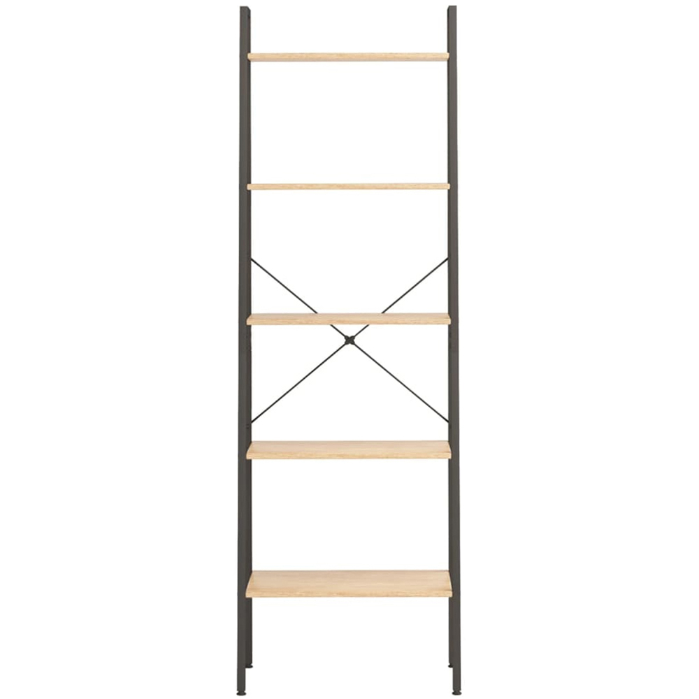 vidaXL 5 Shelf Light Brown Display Unit Image 2