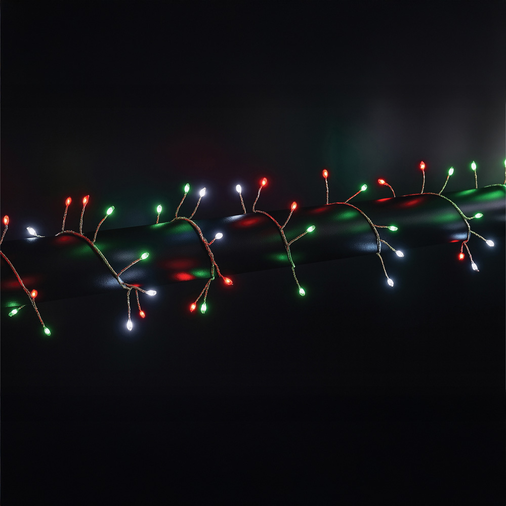Xmas Haus RGB Micro Seed LED Multifunction Silver Cable Cluster Light 10m Image 1
