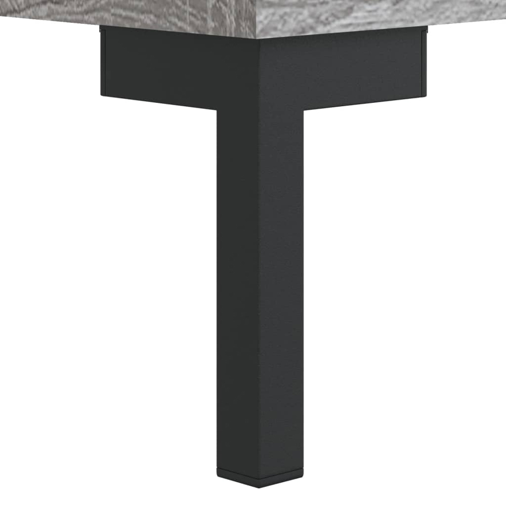 vidaXL 3 Shelf Grey Sonoma Bookcase Image 7