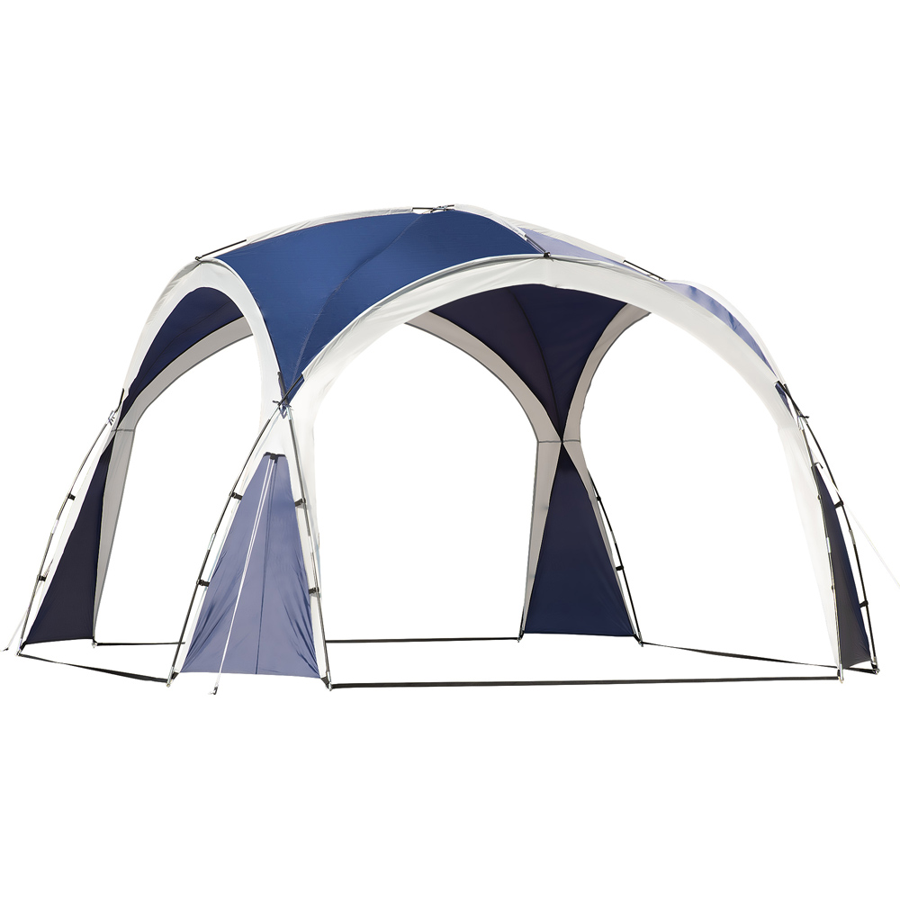 Outsunny Grey Dome Gazebo Camping Tent 3.5 x 3.5m Image 1