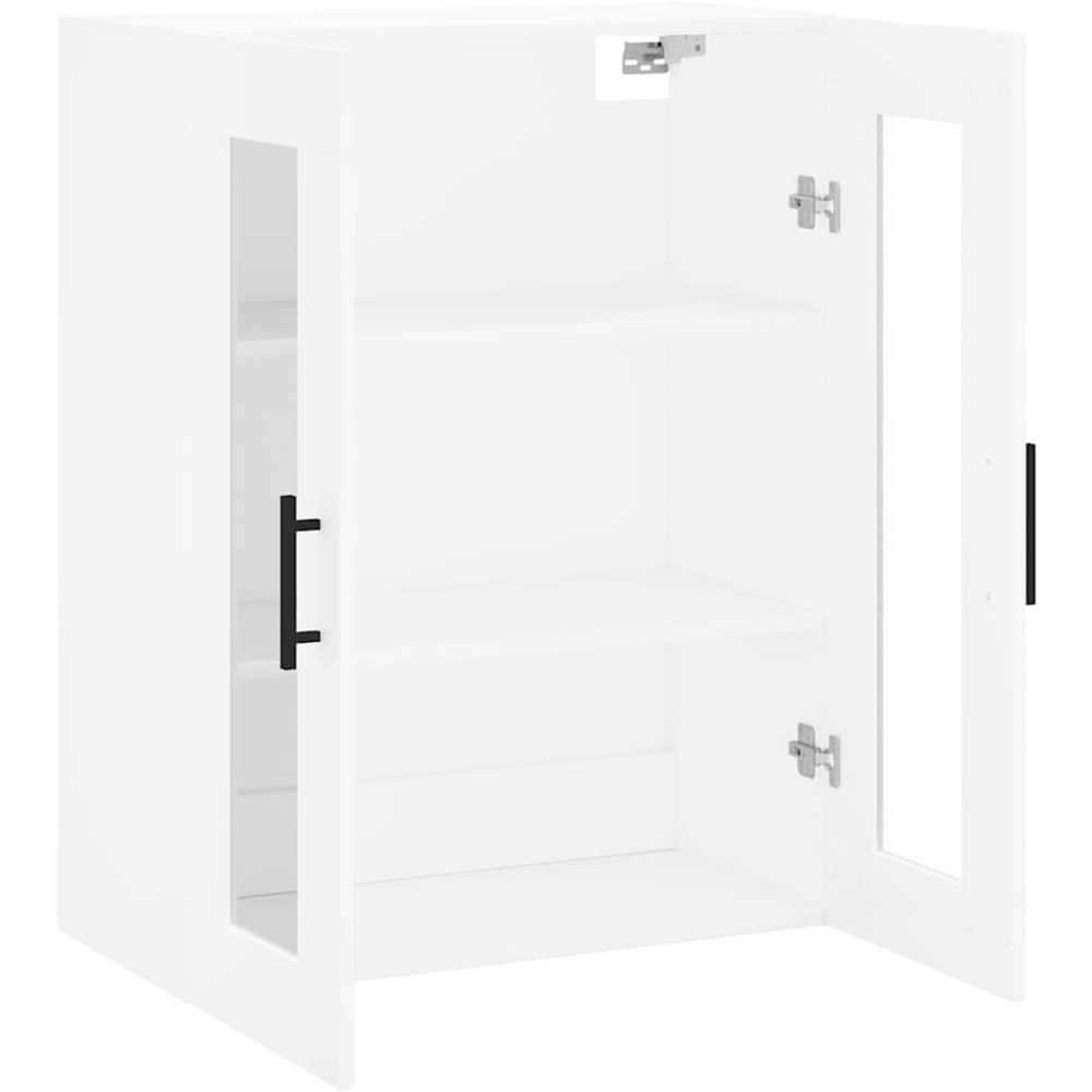 vidaXL 2 Door 3 Shelf White Wall Mounted Cabinet Image 4
