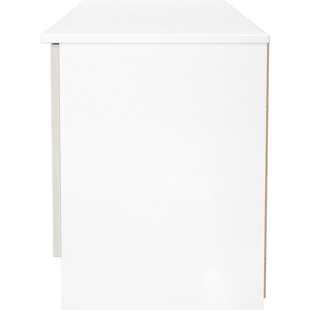 Crowndale Contrast 2 Door 2 Drawer Grey Matt and White Wide TV Unit Ready Assembled Image 3