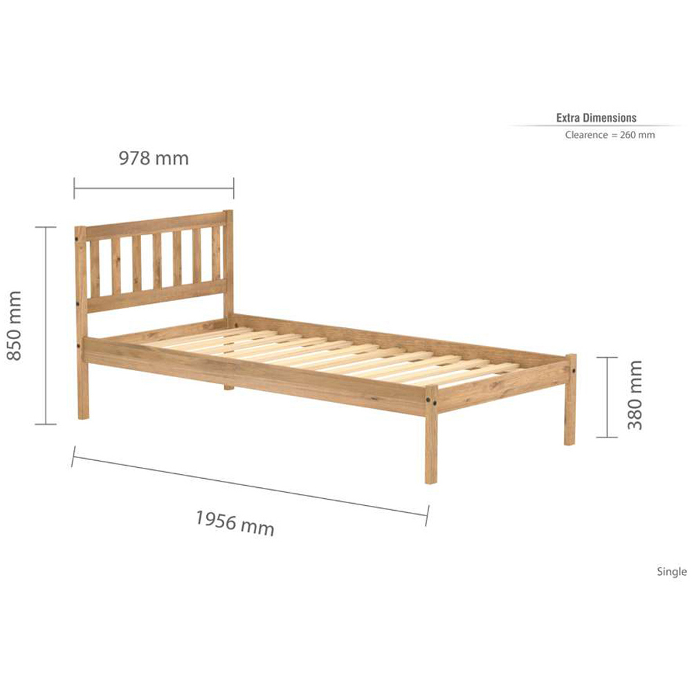 Lisbon Pine Single Bed Image 9