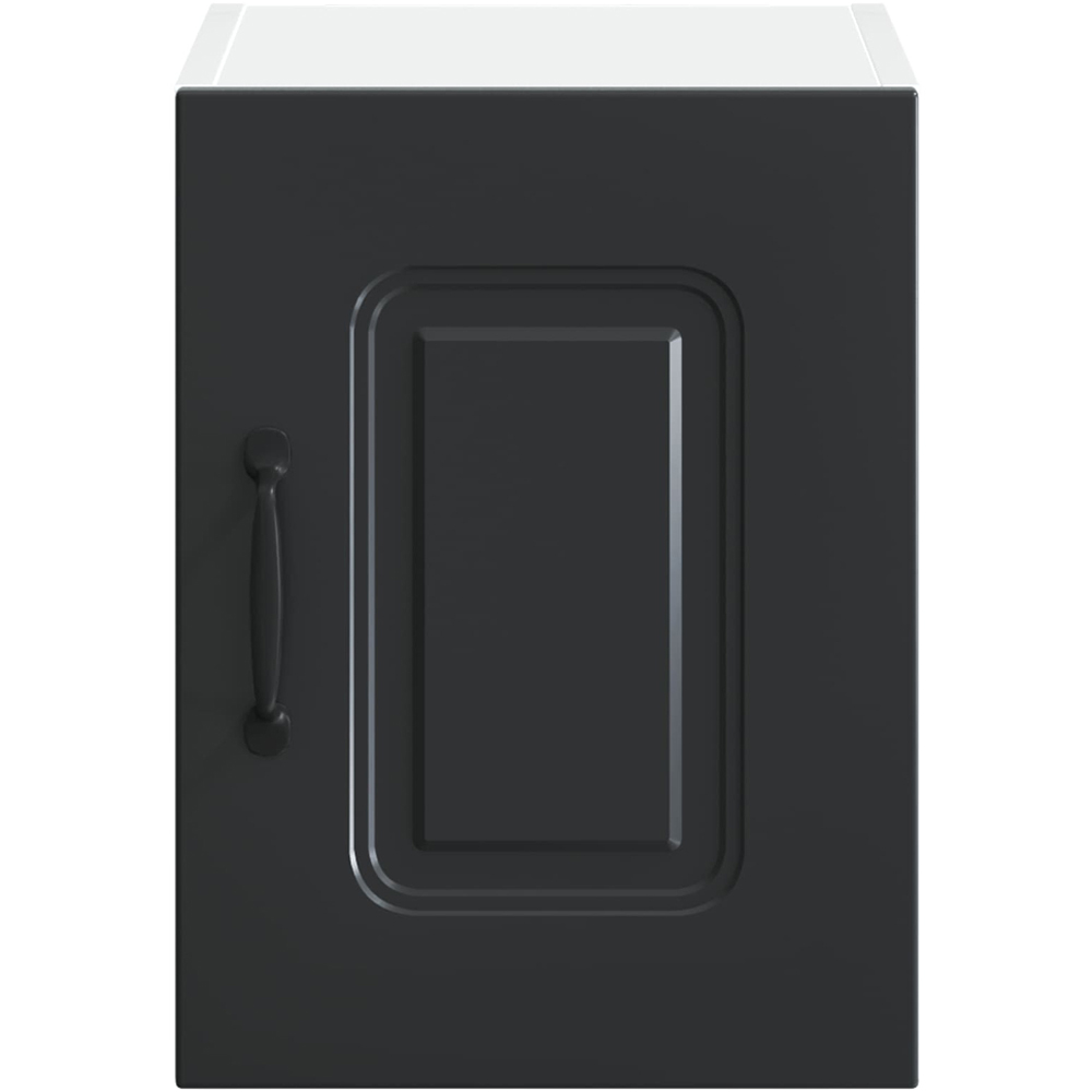vidaXL Kalmar Single Door Black Wall Mounted Kitchen Cabinet Set of 2 Image 4