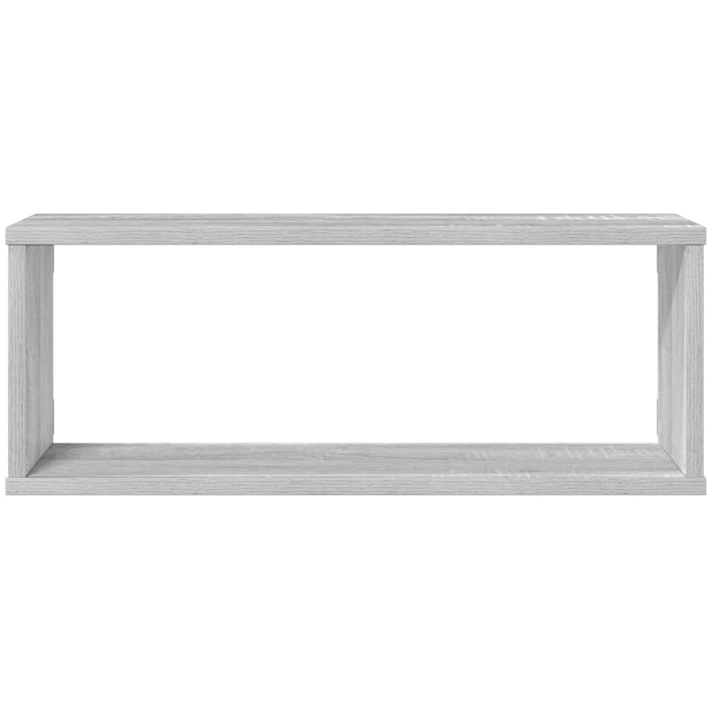 vidaXL 60cm Set of 4 Grey Sonoma Cube Floating Wall Shelf Image 4